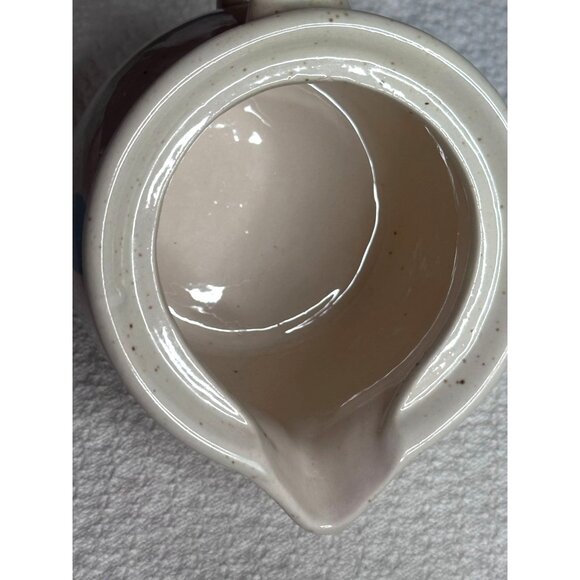 Stoneware Ceramic Creamer With Lid Blue Heart Design Unique Heart 7" - Picture 12 of 15